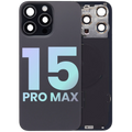Back Cover with MagSafe Magnet & NFC & Flash Flex Cable for iPhone 15 Pro Max (Service Pack) (Black Titanium)