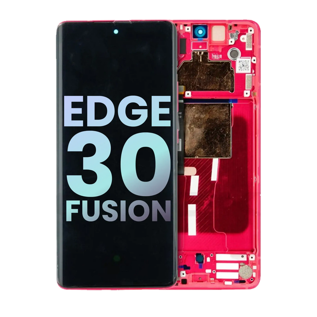 OLED-Display mit Rahmen Motorola Edge 30 Fusion Viva Magenta OEM