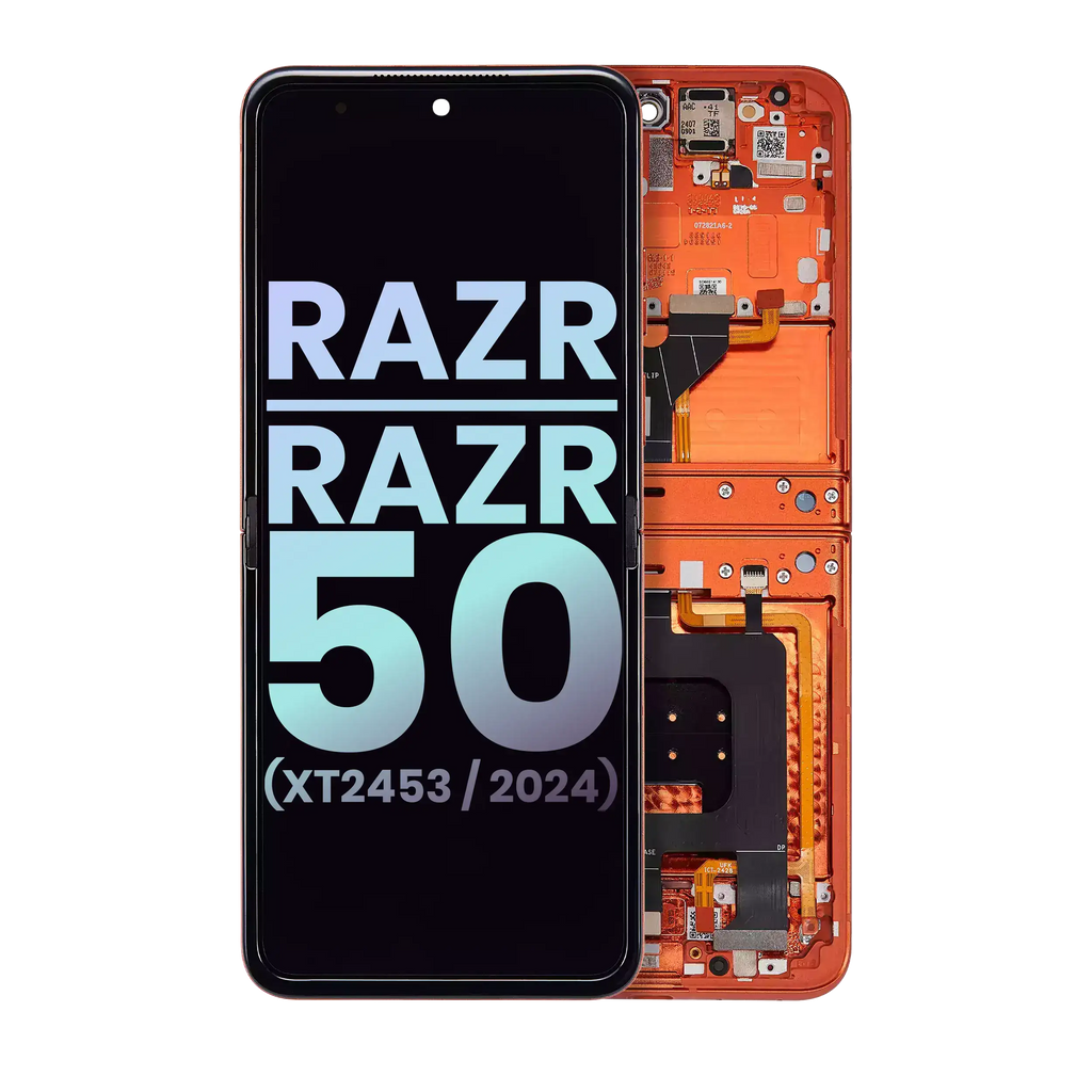 Main OLED Display for Motorola Razr / Razr 50 (XT2453 / 2024) (Original OEM) (Spritz Orange)