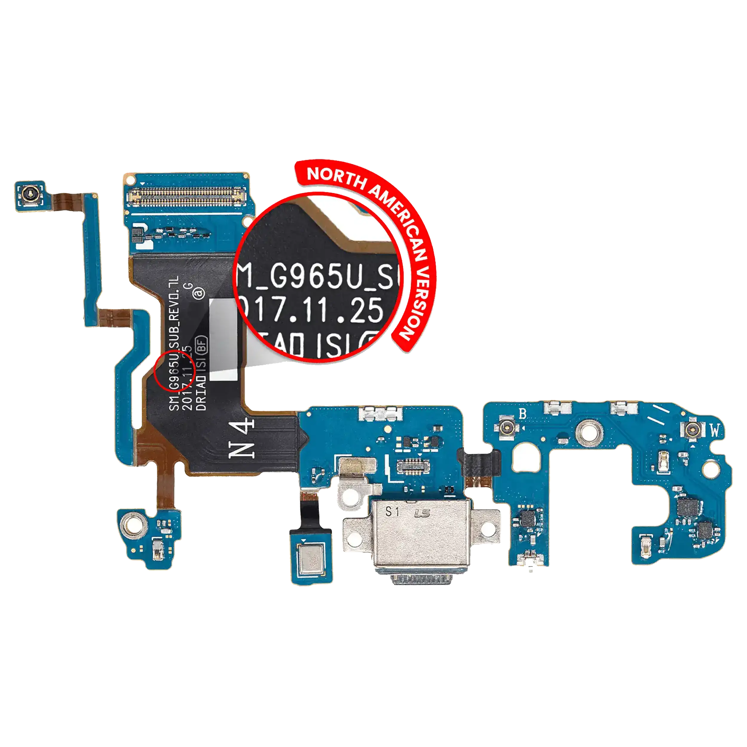 Ladebuchse mit Flex-Kabel für Samsung Galaxy S9 Plus (G965U) (US-Version)