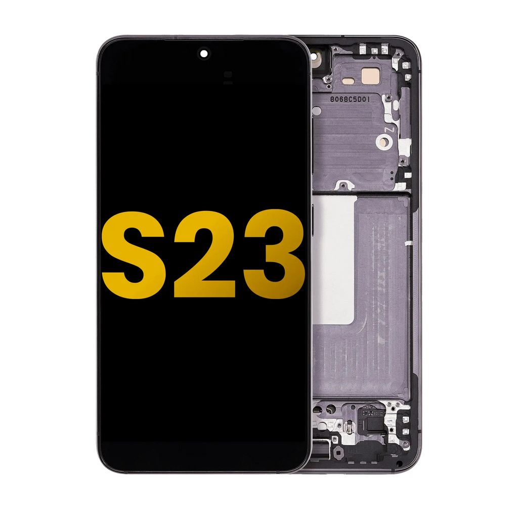 OLED Display with Frame for Samsung Galaxy S23 5G (US & International) (Refurbished) (Phantom Black)