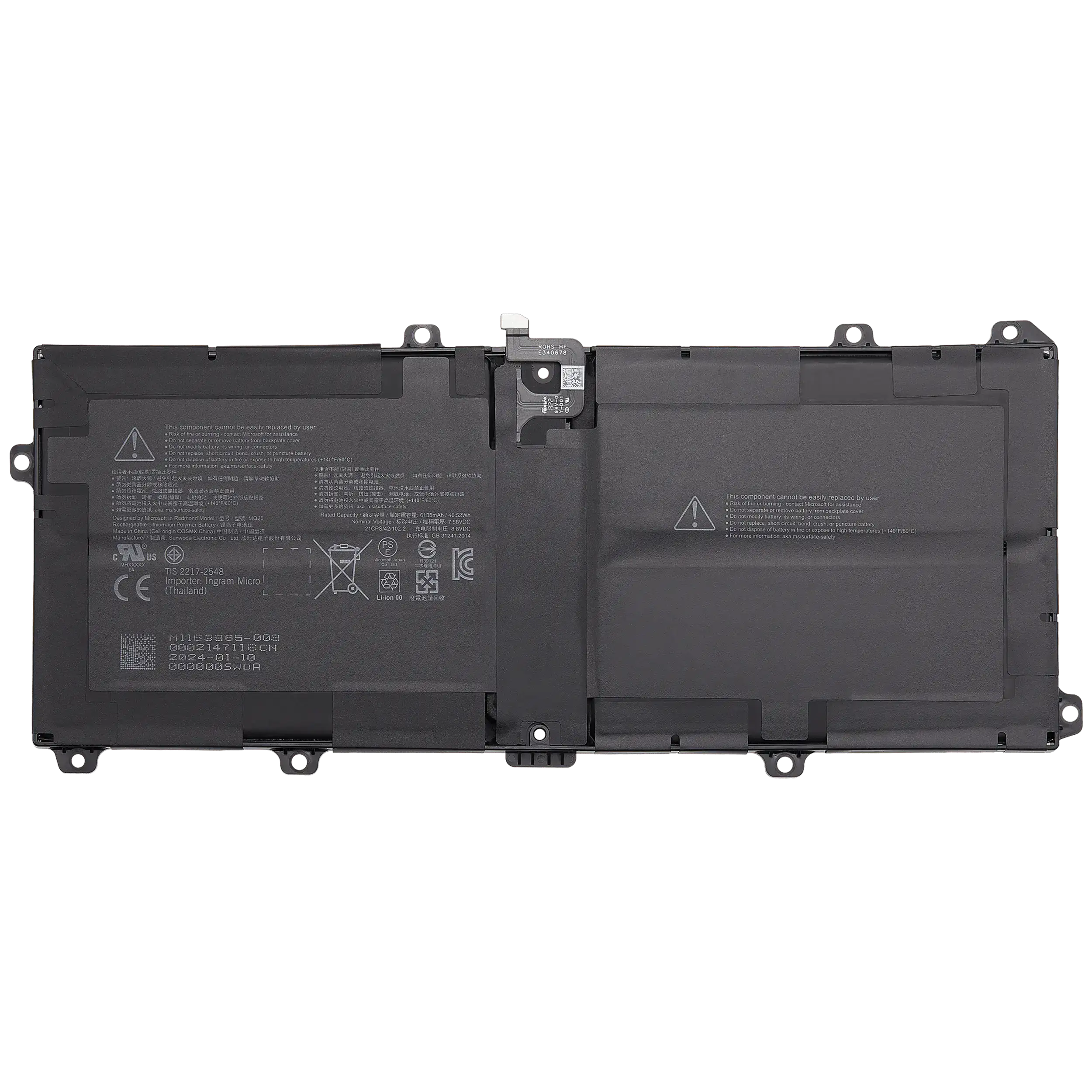 Ersatzakku für Microsoft Surface Pro 9