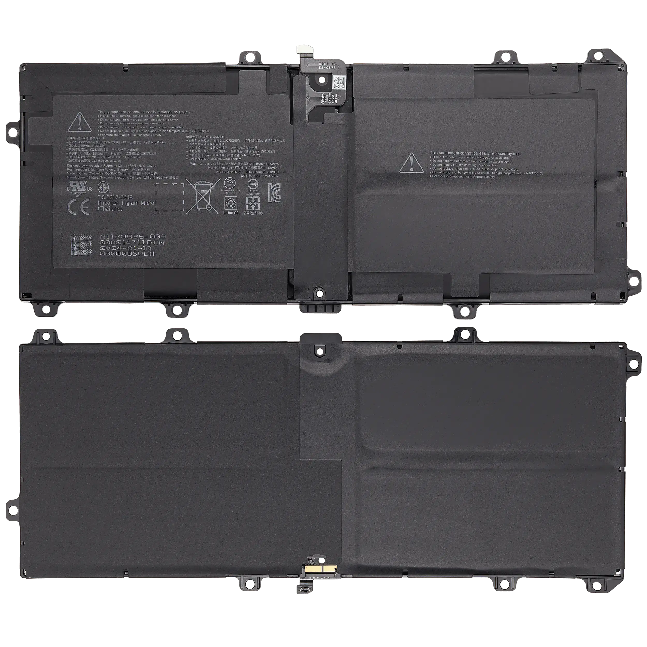 Ersatzakku für Microsoft Surface Pro 9