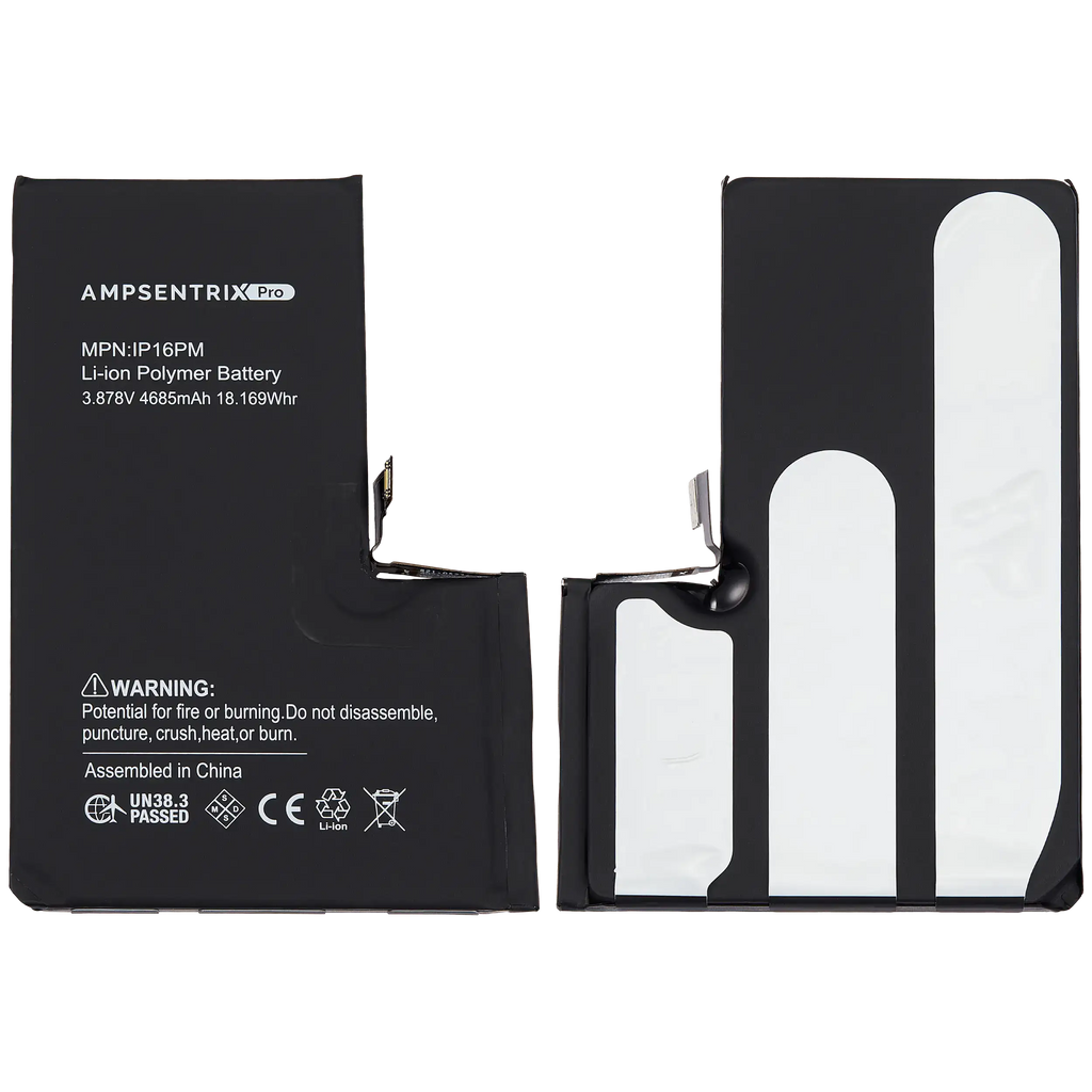Replacement Battery for iPhone 16 Pro Max (AmpSentrix Pro)