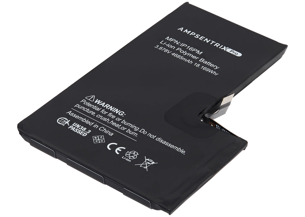 Replacement Battery for iPhone 16 Pro Max (AmpSentrix Pro)