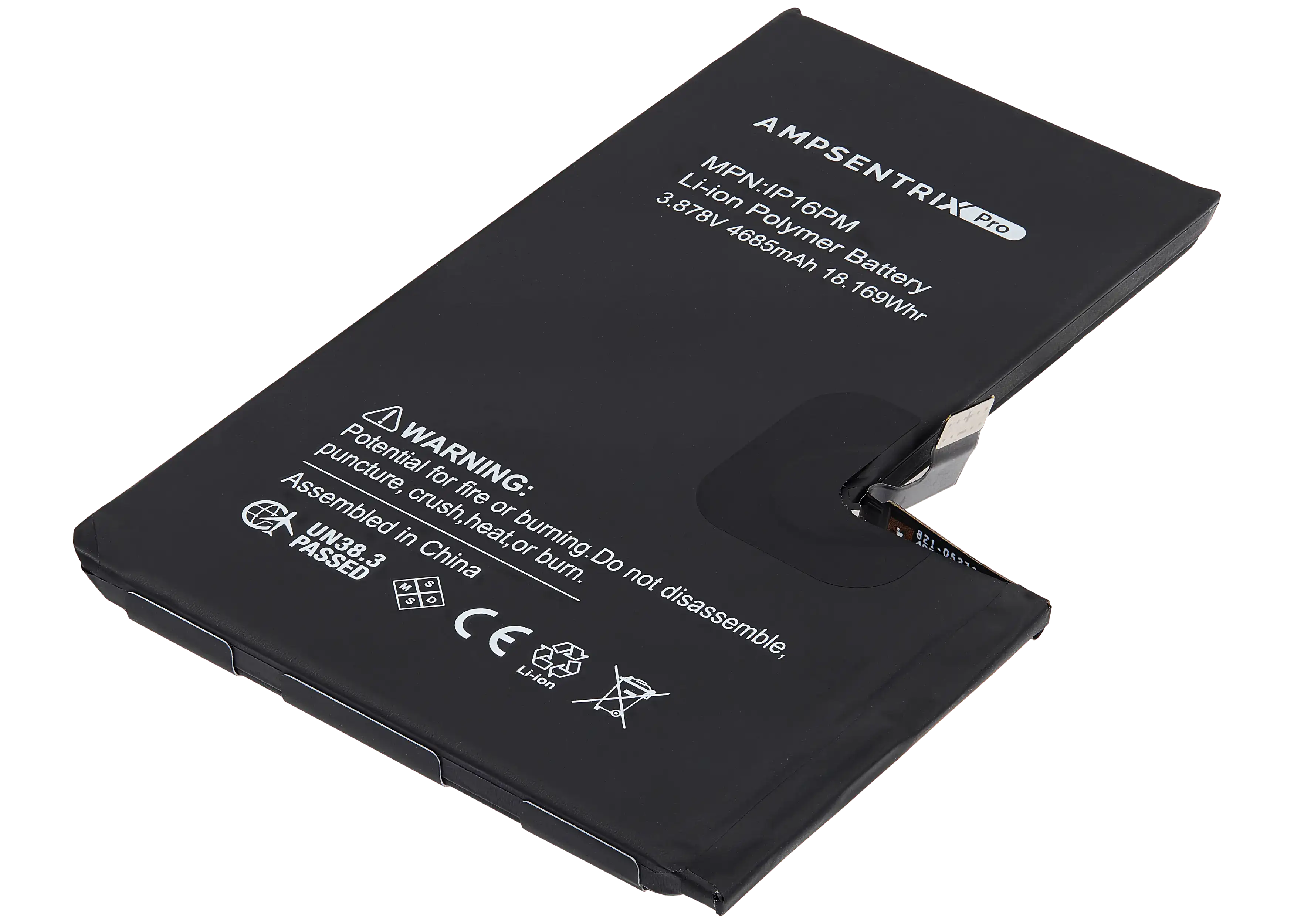Replacement Battery for iPhone 16 Pro Max (AmpSentrix Pro)
