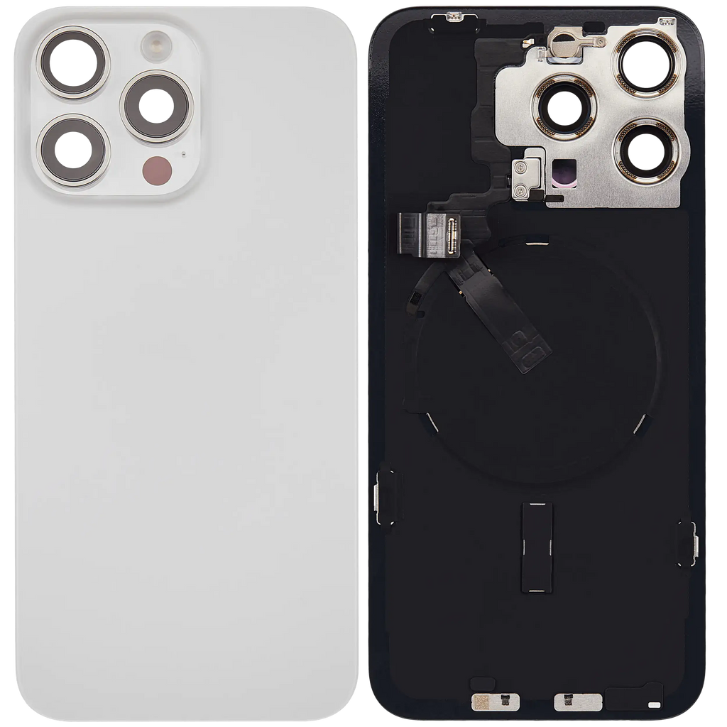 Backcover für iPhone 15 Pro Max m. MagSafe & Flex, Service Pack, Weiß Titan