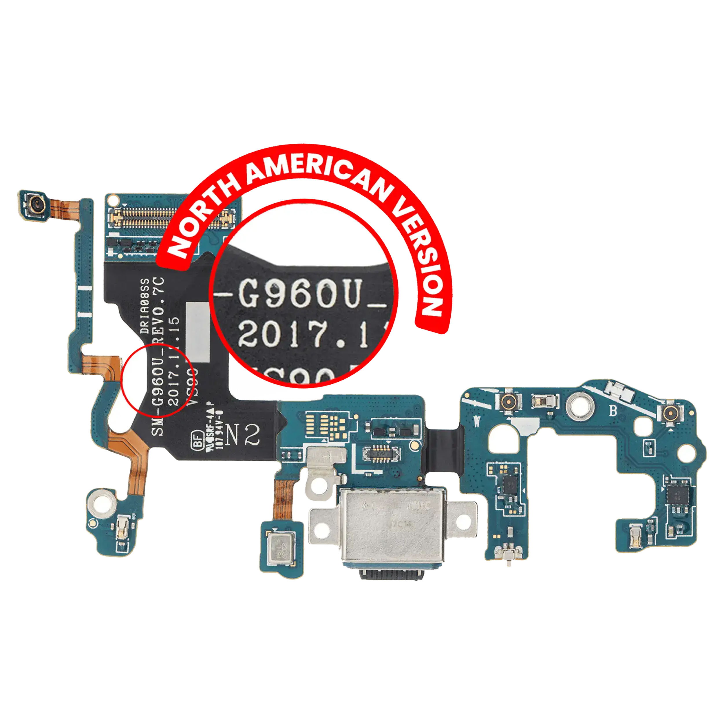 Ladebuchse mit Flexkabel für Samsung Galaxy S9 (G960U) (US-Version)