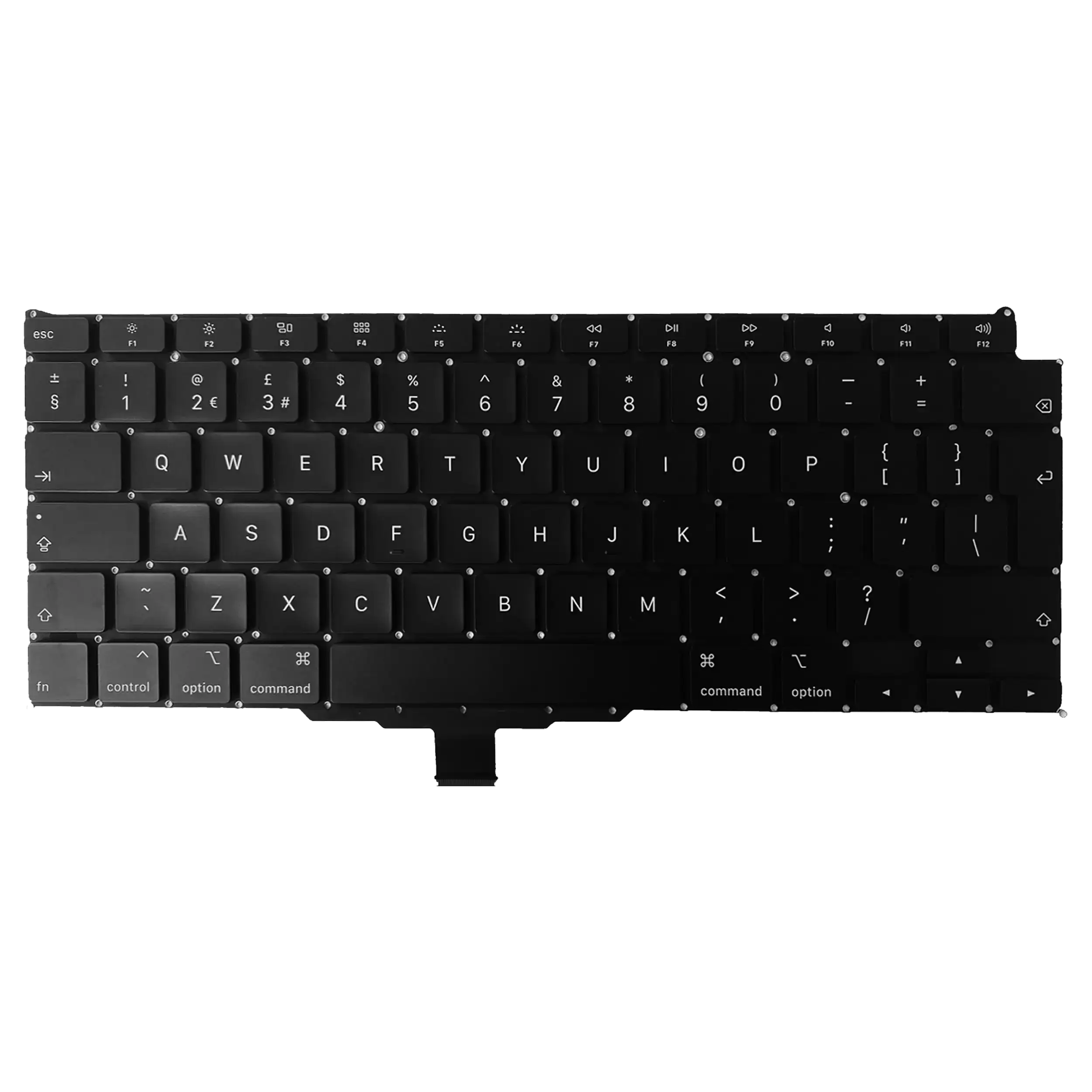 Hintergrundbeleuchtete Tastatur inkl. Schrauben für MacBook Air 13" A2179 UK
