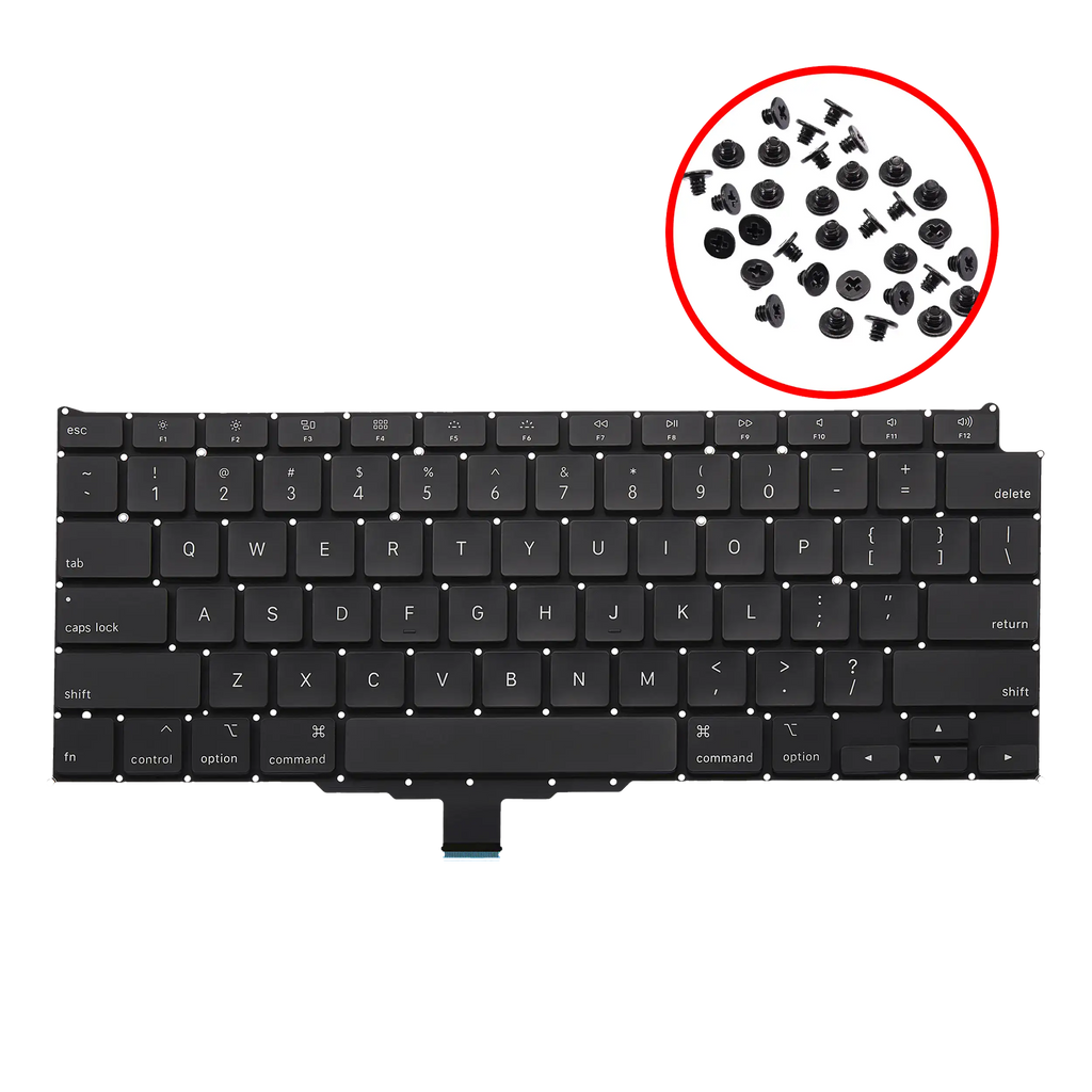 Apple beleuchtete Tastatur inkl. Schrauben für MacBook Air 13" A2179 US Qualität
