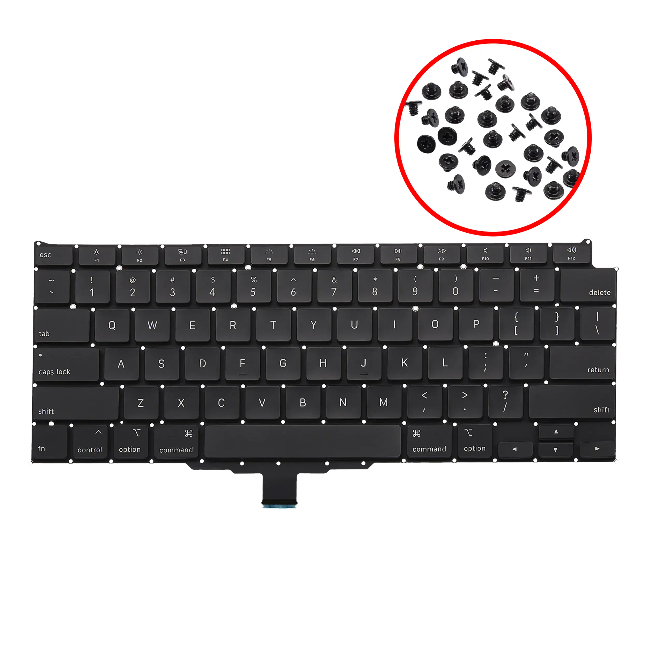 Apple beleuchtete Tastatur inkl. Schrauben für MacBook Air 13" A2179 US Qualität