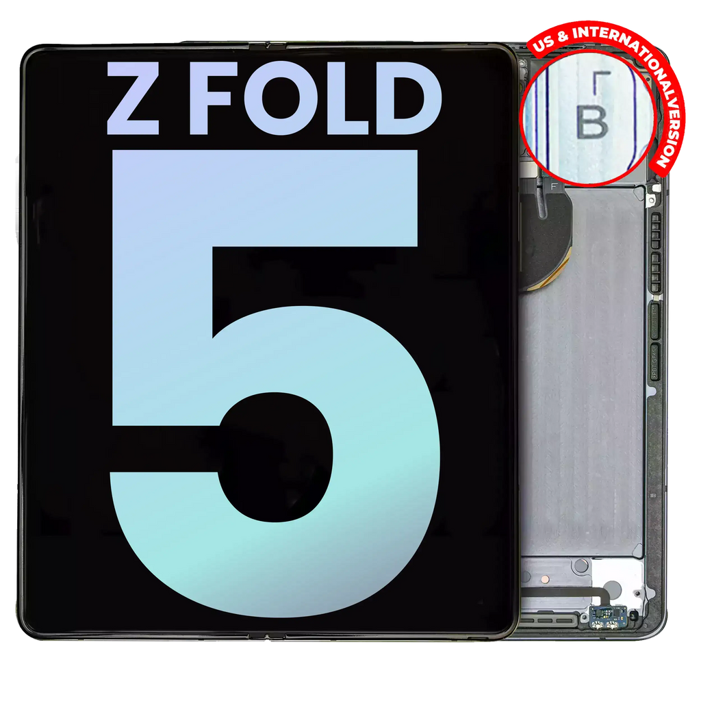 Inneres OLED mit Rahmen Samsung Galaxy Z Fold5 Service Pack Grau