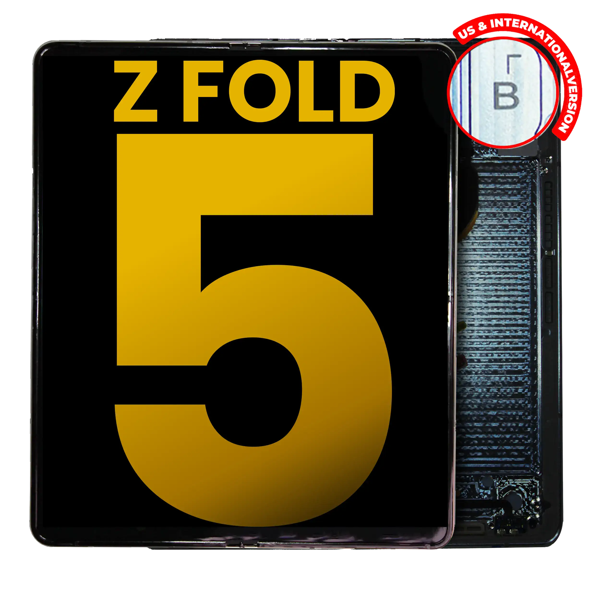 Inneres OLED-Display mit Rahmen für Samsung Galaxy Z Fold 5 5G (US & International) (Wiederaufbereitet) (Icy Blue)