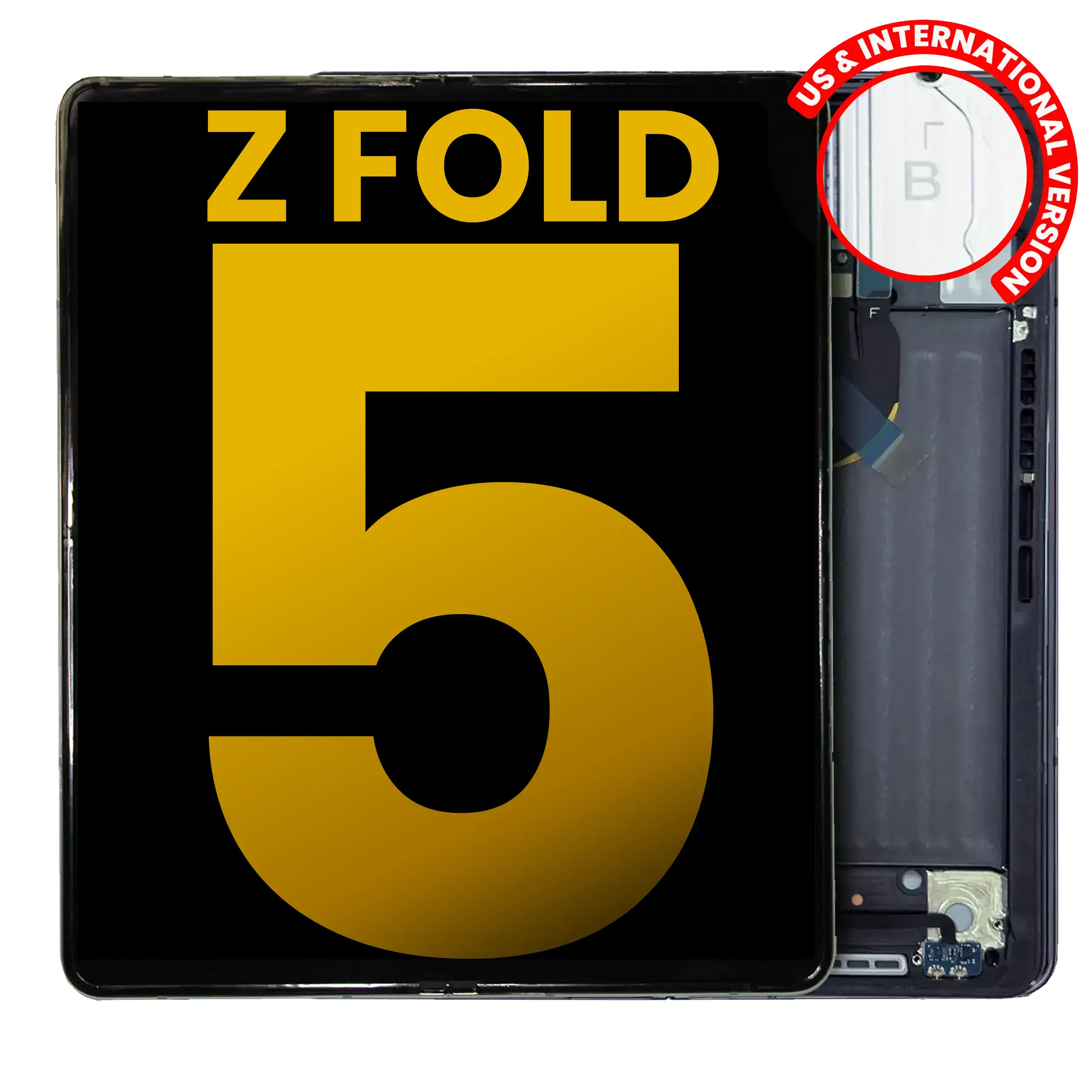 Refurb. OLED-Display m. Rahmen Samsung Galaxy Z Fold 5 Phantom Black