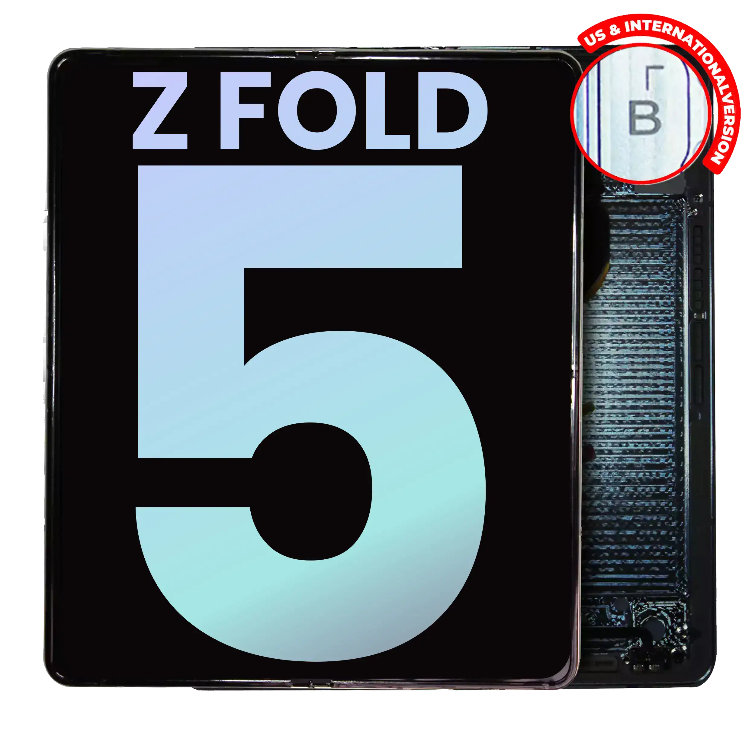 Inneres OLED-Display m. Rahmen f. Samsung Z Fold 5, Icy Blue, Service Pack
