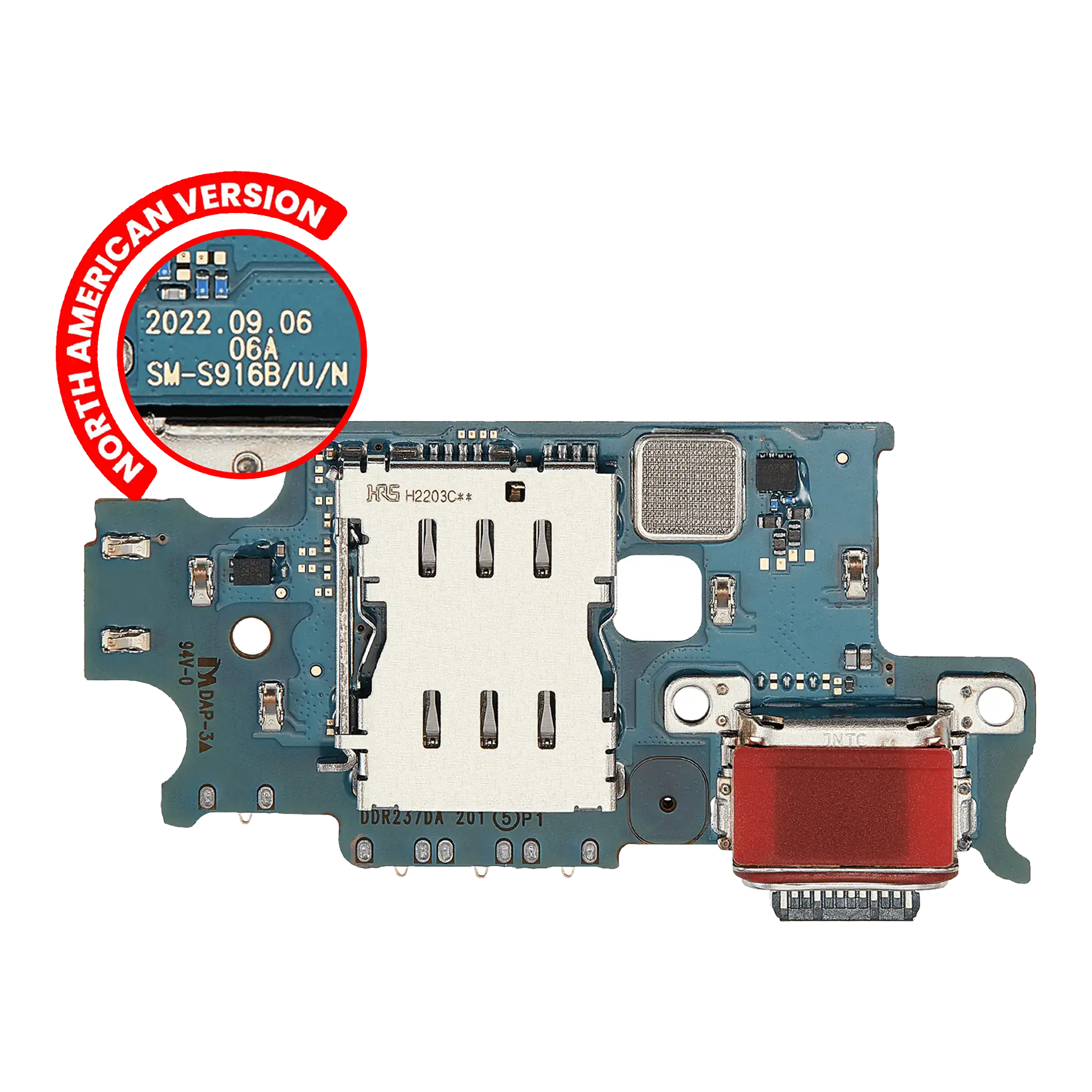 Charging Port Board with SIM Card Reader for Samsung Galaxy S23 Plus 5G (S916U) (US Version) (Premium)