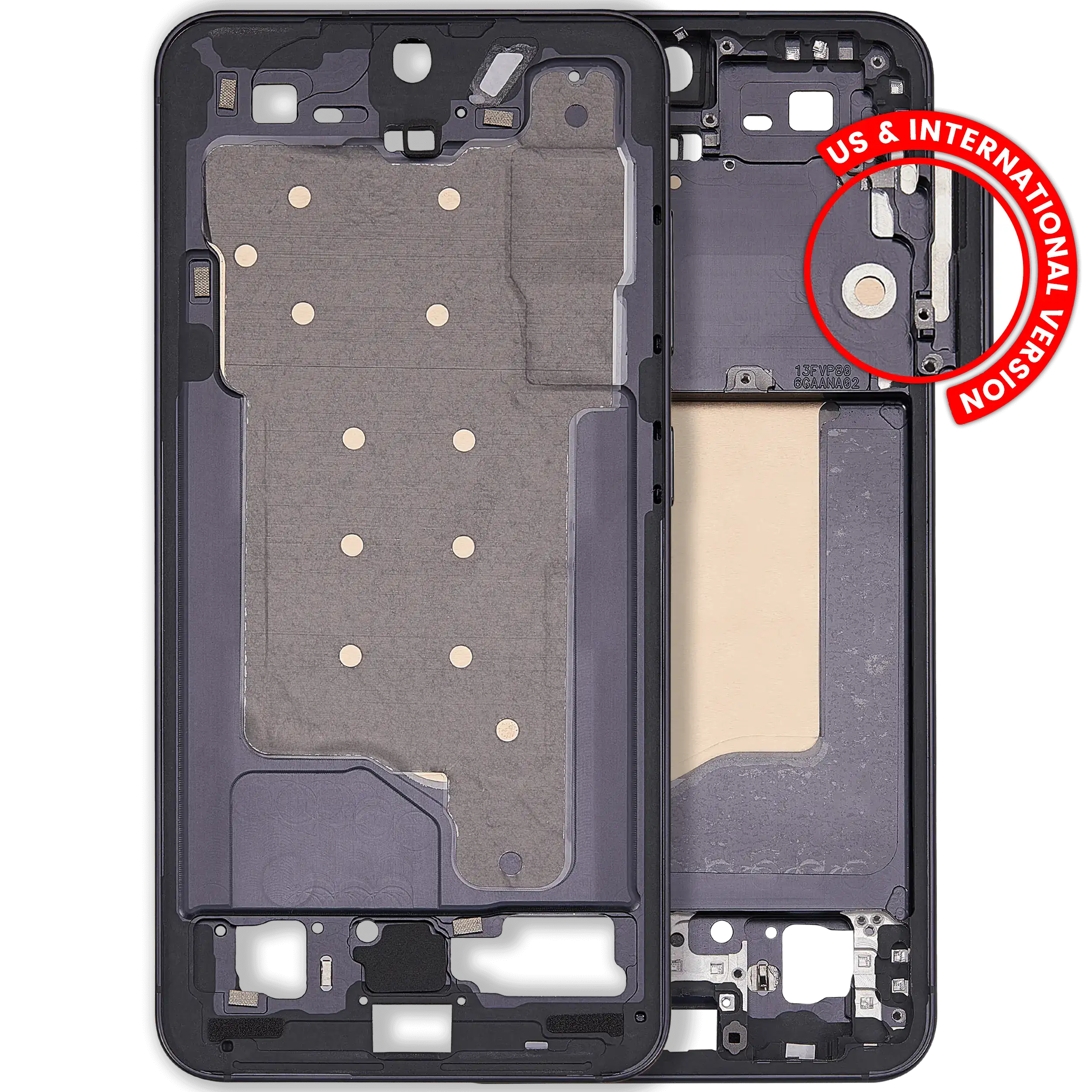 Midframe/Rahmen für Samsung Galaxy S25 Blau Schwarz