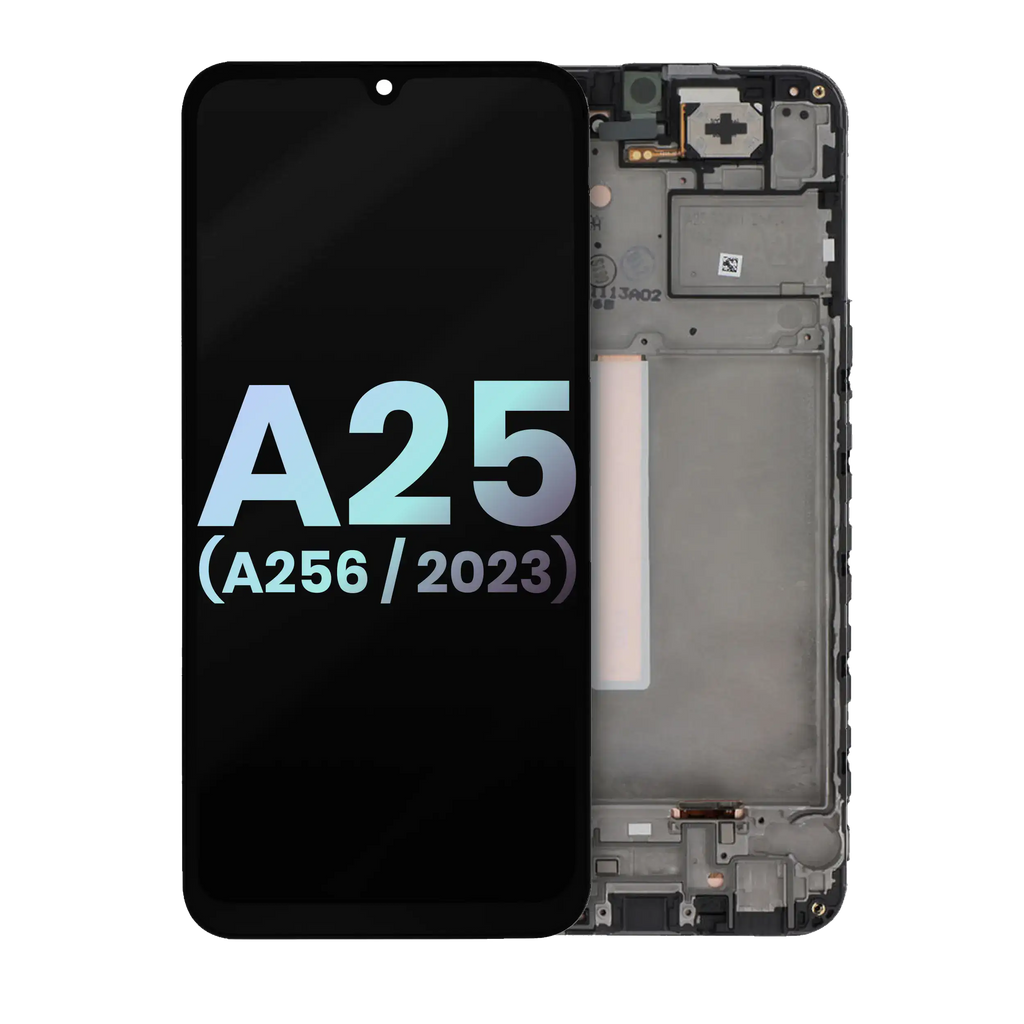 OLED-Display mit Rahmen für Samsung Galaxy A25 5G (SP) (alle Farben)
