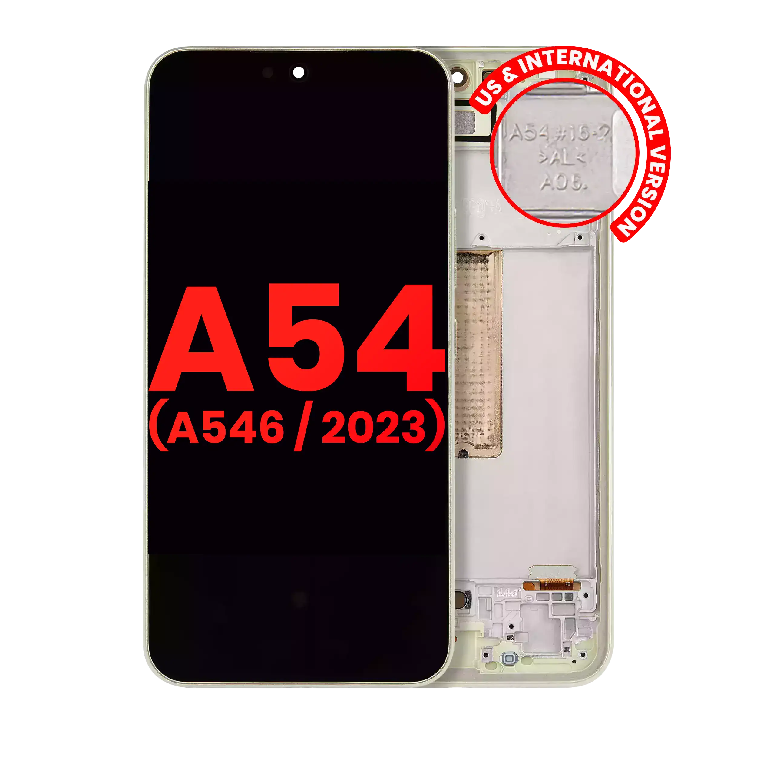 OLED Display with Frame for Samsung Galaxy A54 5G (A546 / 2023) (US & International Version) (Aftermarket Plus) (Lime)