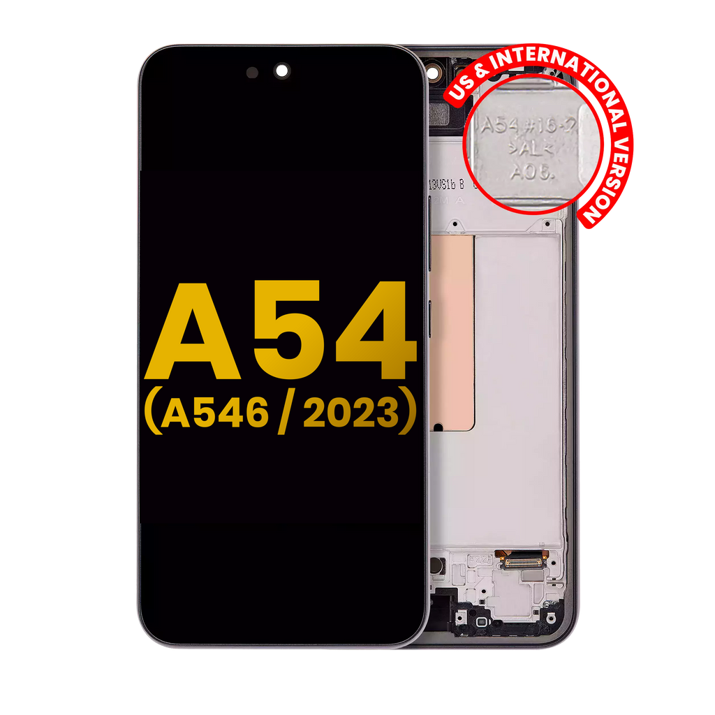 OLED Display with Frame for Samsung Galaxy A54 5G (A546 / 2023) (US & International Version) (Refurbished) (Graphite)