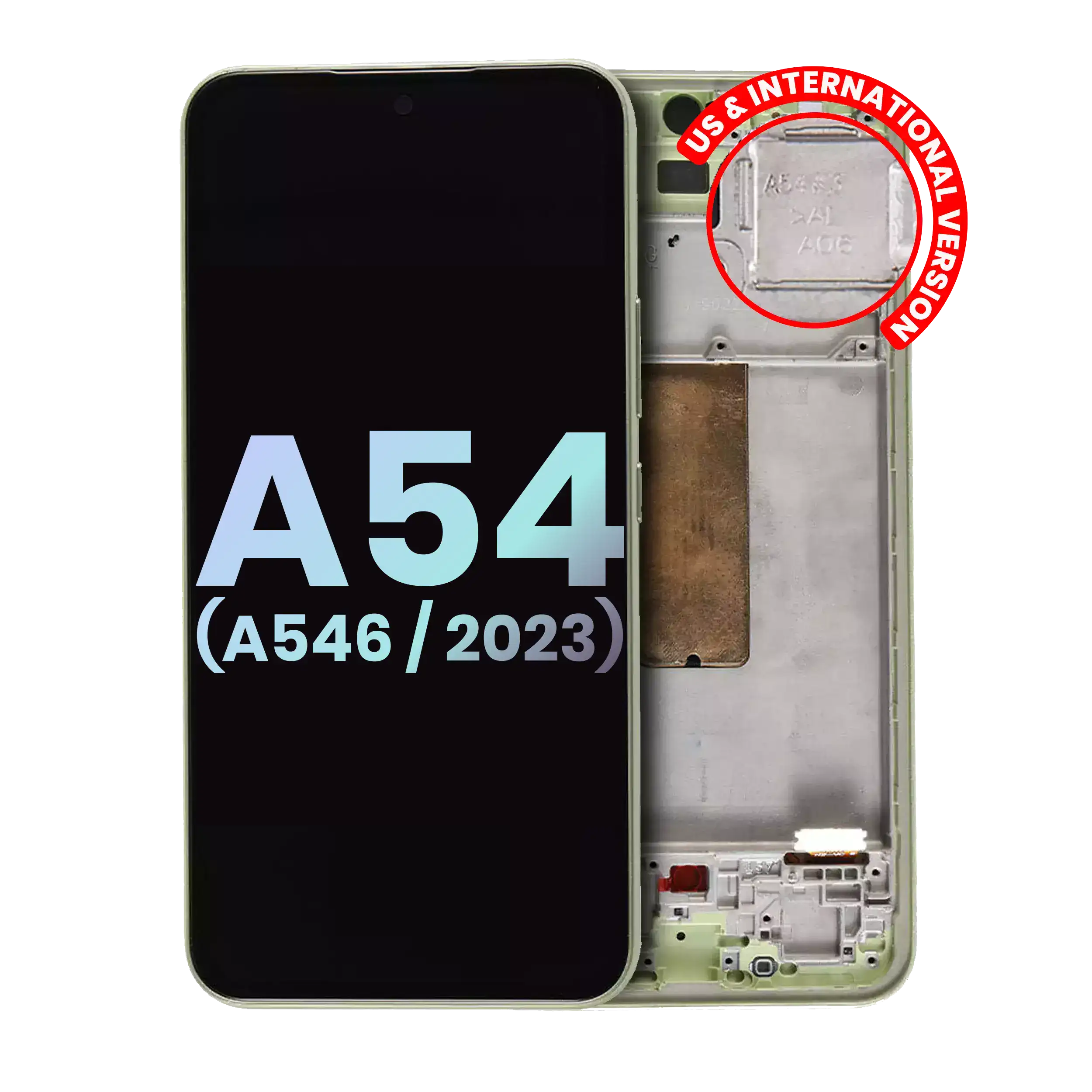OLED Display with Frame for Samsung Galaxy A54 5G (A546 / 2023) (US & International Version) (Service Pack) (Lime)