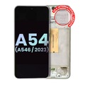 OLED-Display mit Rahmen für Samsung Galaxy A54 (Service Pack) Weiß