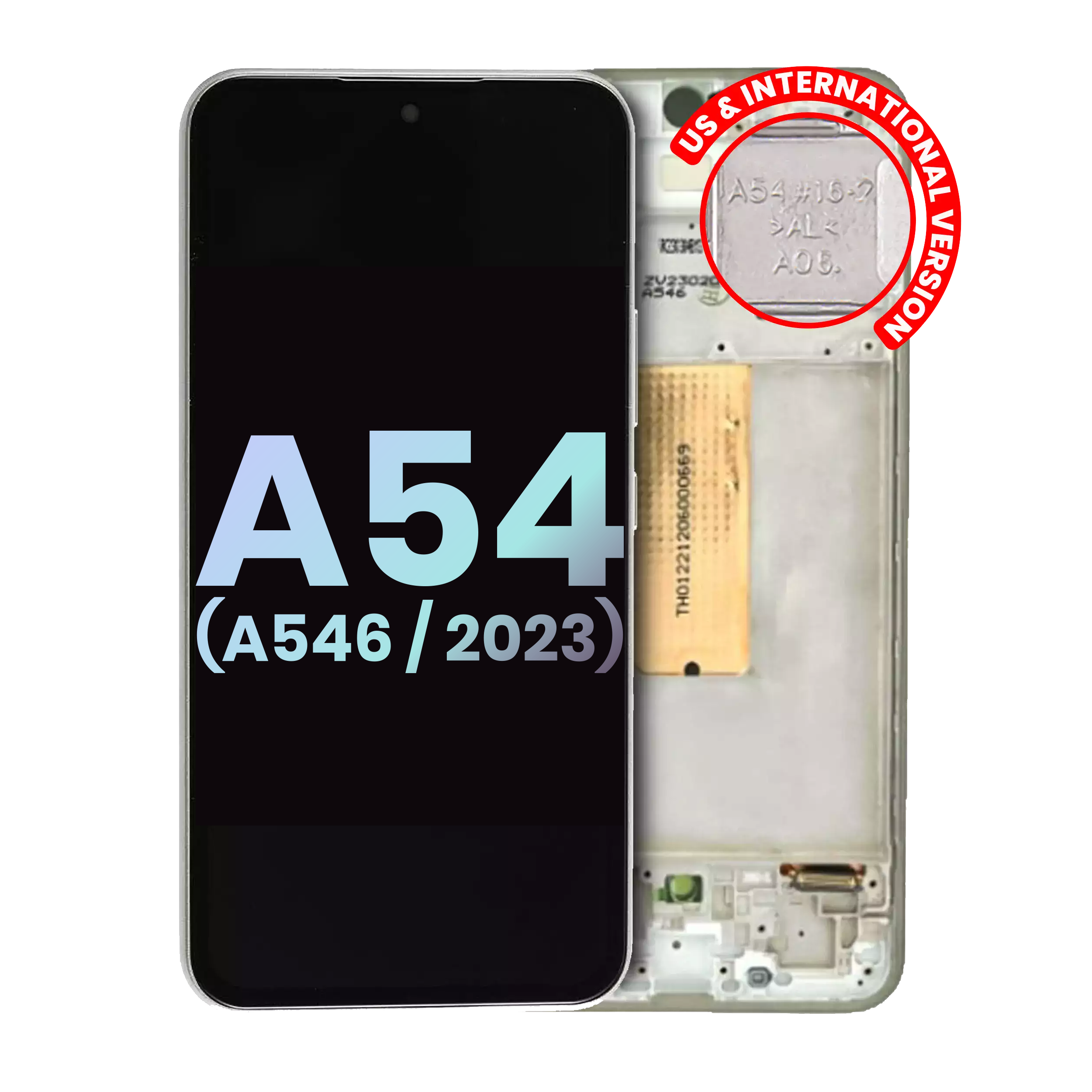 OLED-Display mit Rahmen für Samsung Galaxy A54 (Service Pack) Weiß