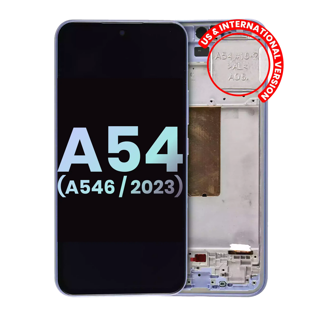 OLED-Display mit Rahmen für Samsung Galaxy A54 5G Violett Service Pack