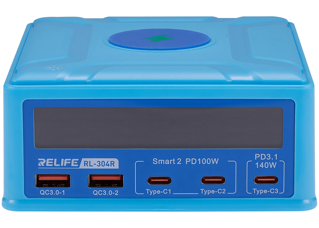 ReLife RL-304R 260W 6-in-1 GaN Multi-Port Wireless Charging Station (US Plug 110-220V)