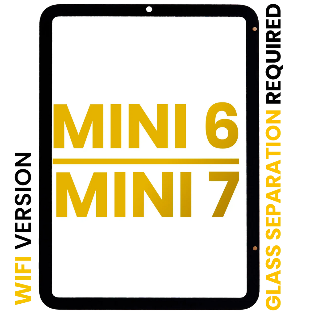 Front Glass for iPad Mini 6 (2021) / Mini 7 (2024) – Glass Separation Required – WiFi Only – Premium – All Colors