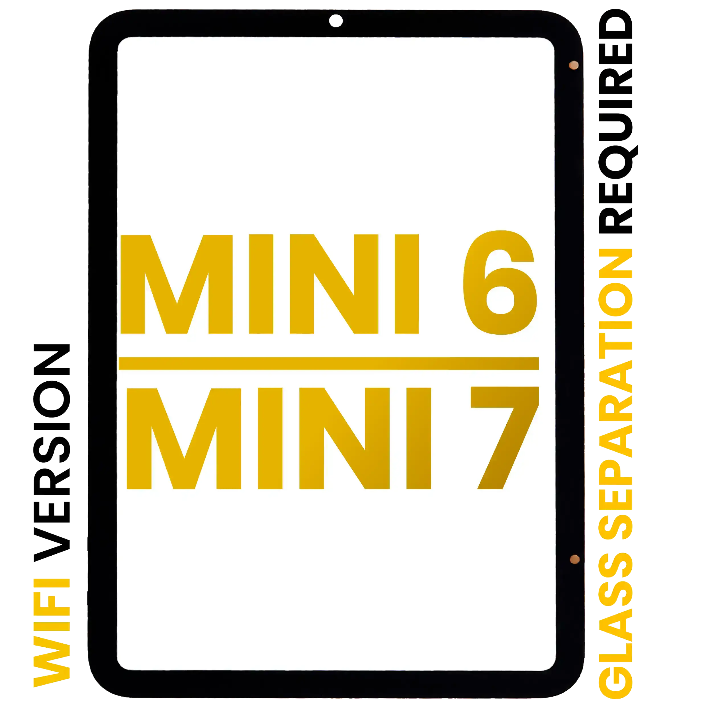 Front Glass for iPad Mini 6 (2021) / Mini 7 (2024) – Glass Separation Required – WiFi Only – Premium – All Colors
