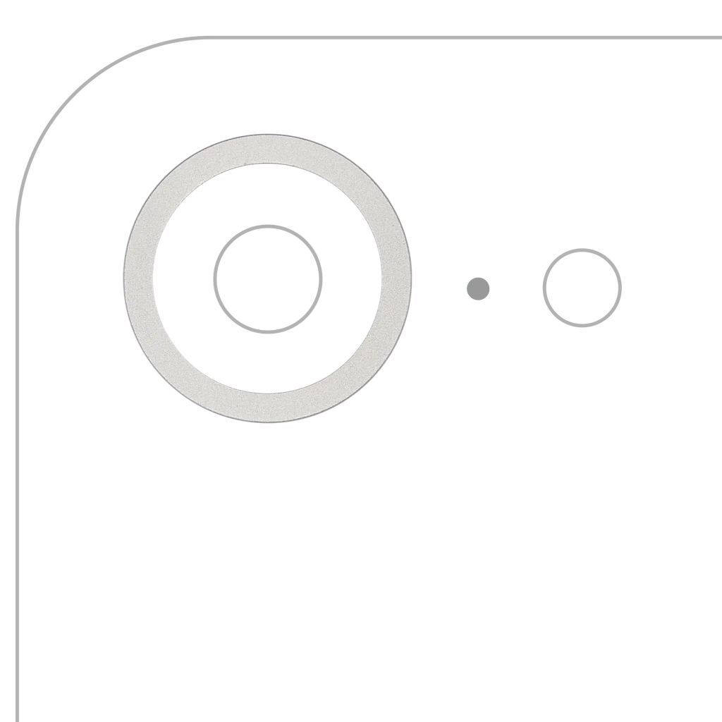 Rear Camera Aperture Ring for iPhone 16e (White)