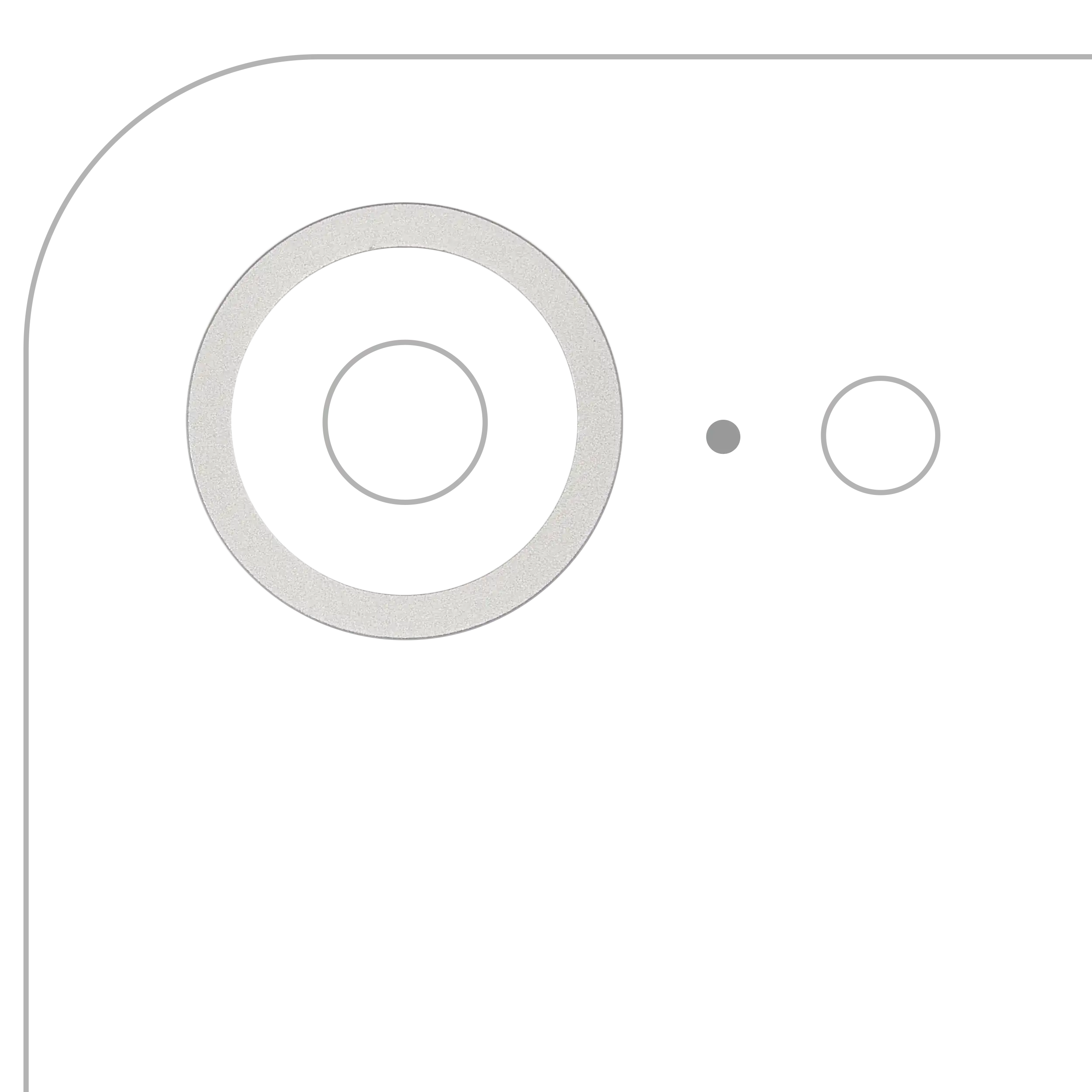 Rear Camera Aperture Ring for iPhone 16e (White)