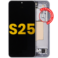 OLED Display with Frame for Samsung Galaxy S25 5G (US & International) (Refurbished) (Icy Blue)