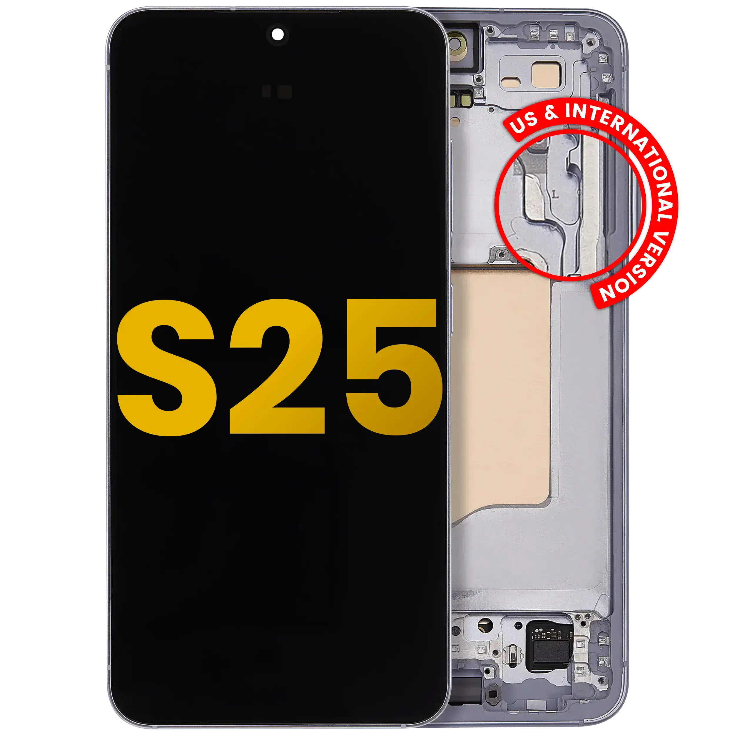 OLED Display with Frame for Samsung Galaxy S25 5G (US & International) (Refurbished) (Icy Blue)