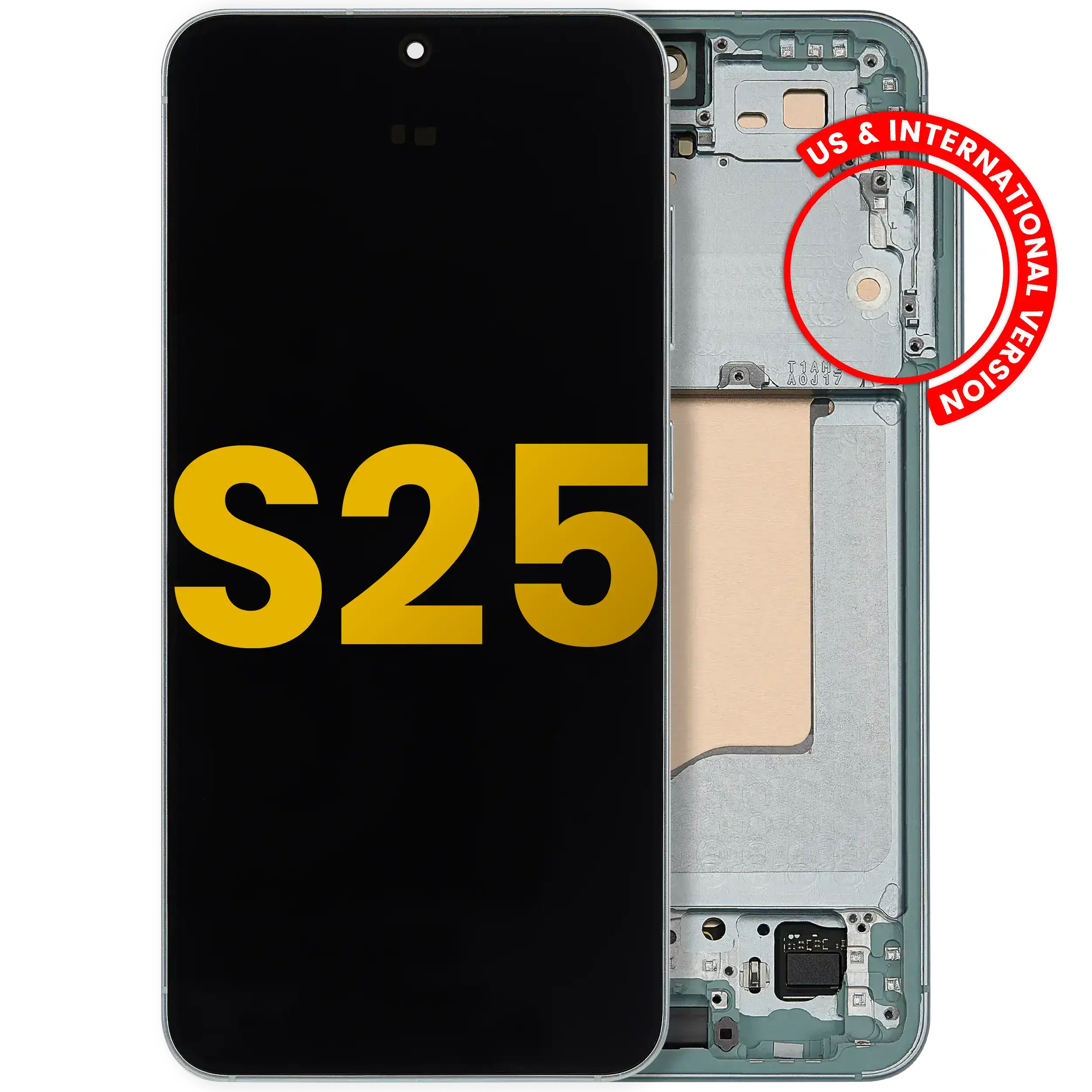 OLED Display with Frame for Samsung Galaxy S25 5G (US & International) (Refurbished) (Mint)