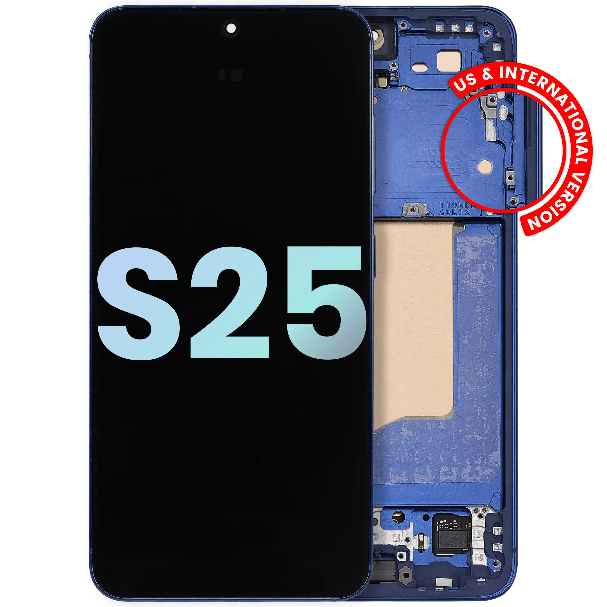OLED-Display mit Rahmen Samsung Galaxy S25 Service Pack Navy