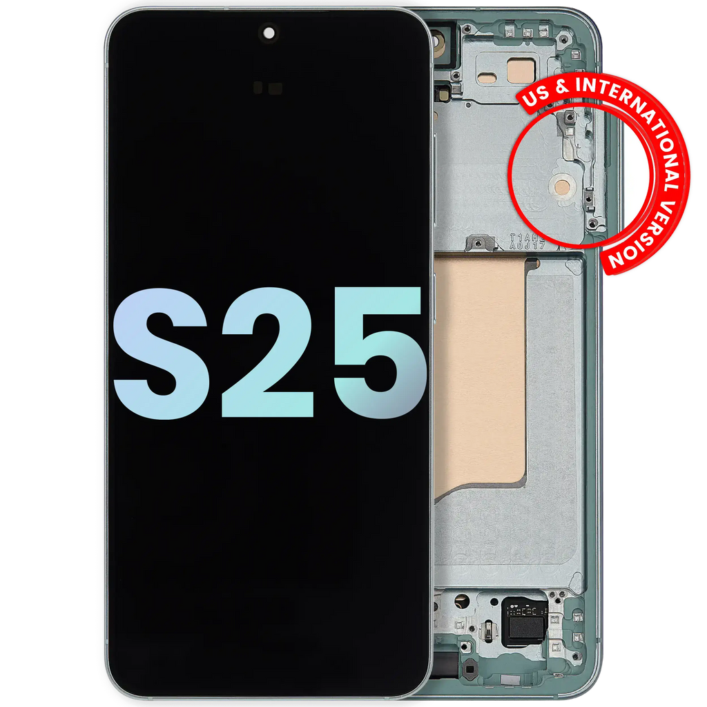 OLED Display with Frame for Samsung Galaxy S25 5G (US & International) (Service Pack) (Mint)