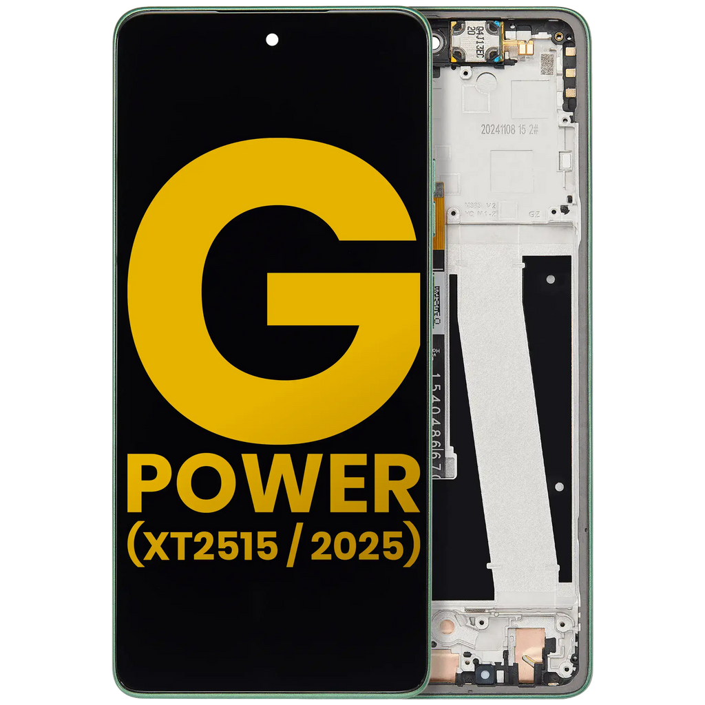 LCD Display with Frame for Motorola Moto G Power 5G (XT2515 / 2025) (Refurbished) (Leaf Green)