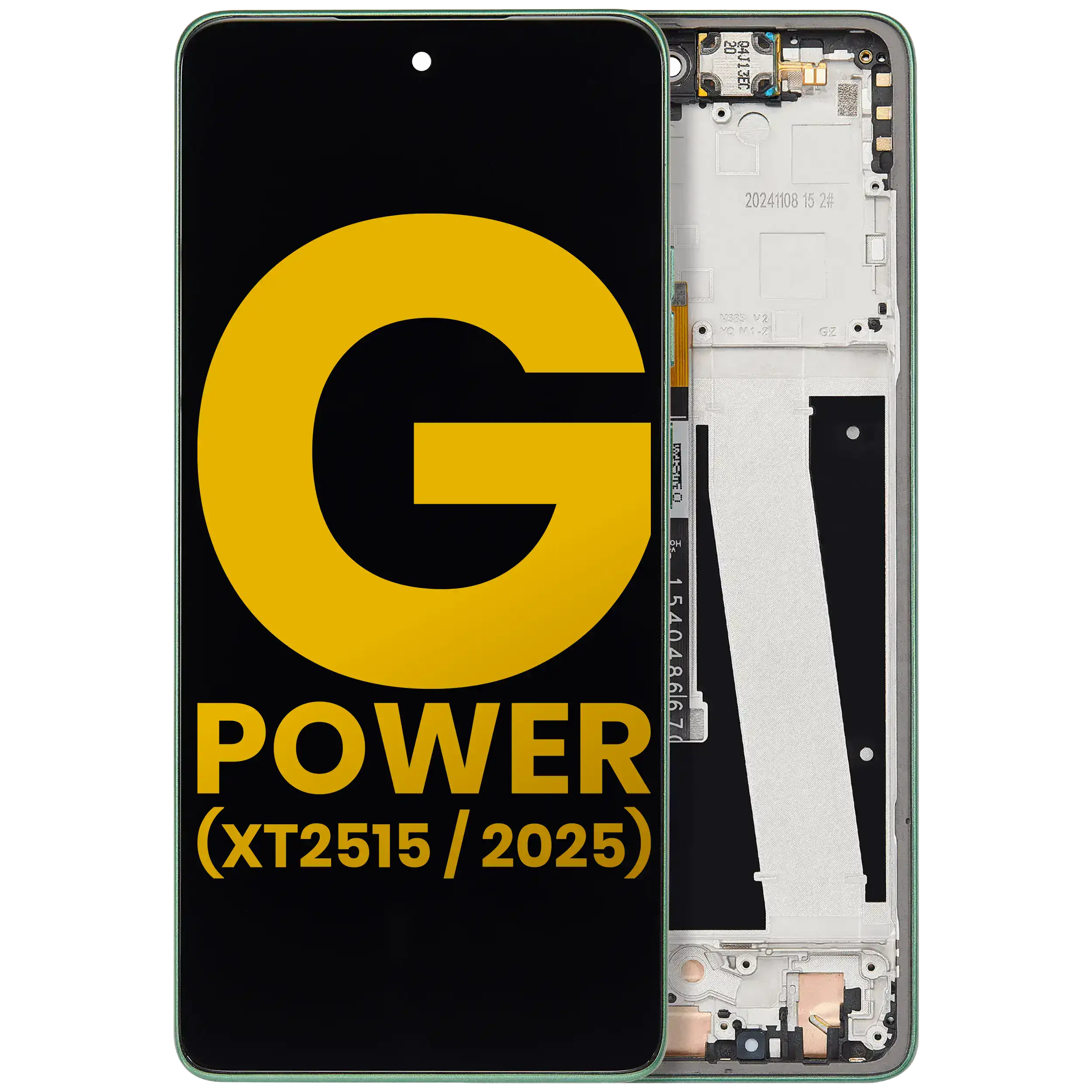LCD Display with Frame for Motorola Moto G Power 5G (XT2515 / 2025) (Refurbished) (Leaf Green)