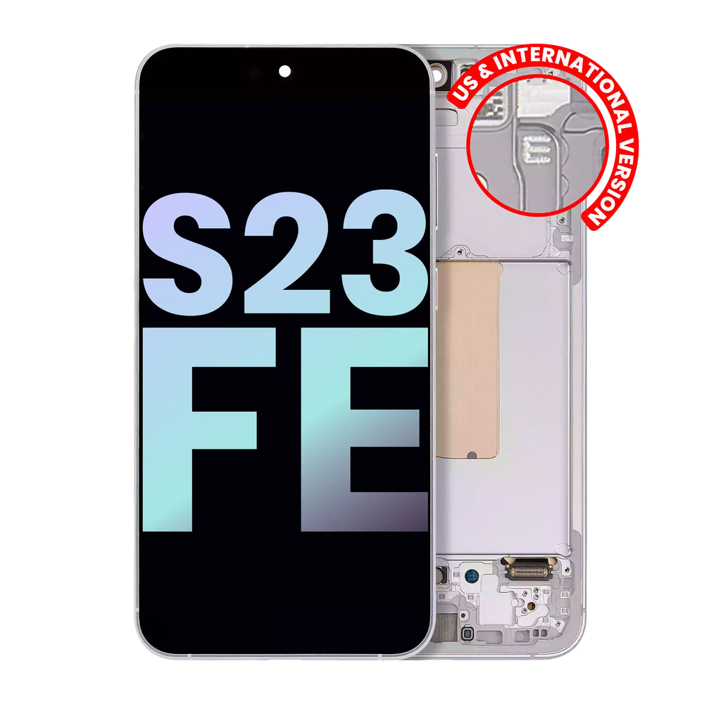 OLED-Display mit Rahmen für Samsung Galaxy S23 FE 5G (Service Pack) Mint