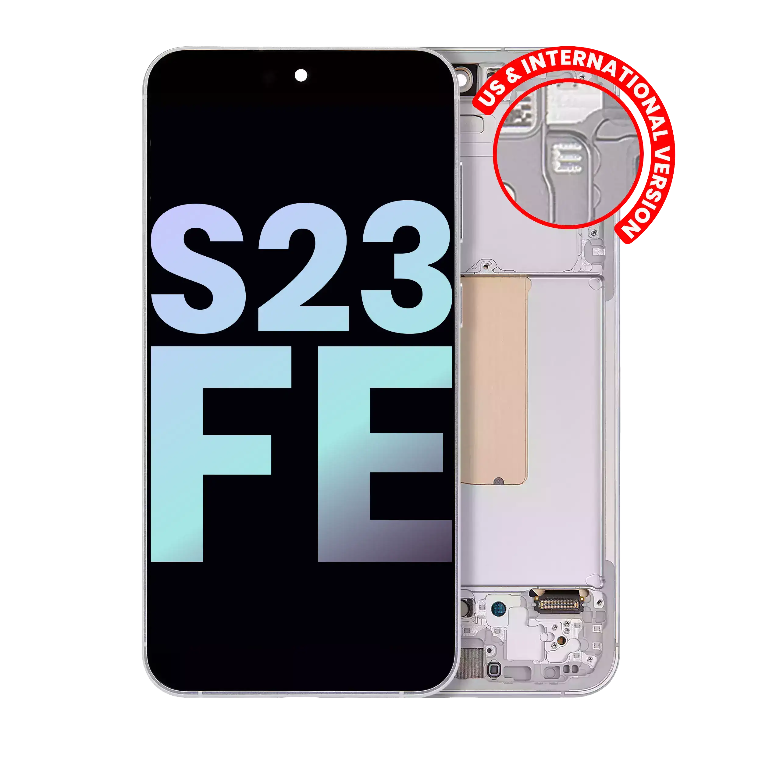 OLED-Display mit Rahmen für Samsung Galaxy S23 FE 5G (Service Pack) Mint