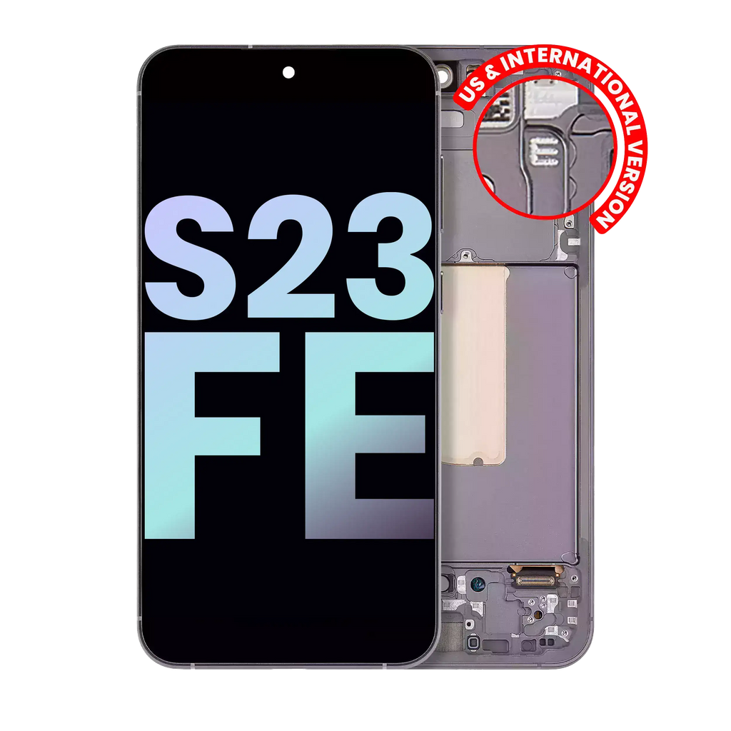 OLED-Display mit Rahmen Samsung Galaxy S23 FE Service Pack Graphite