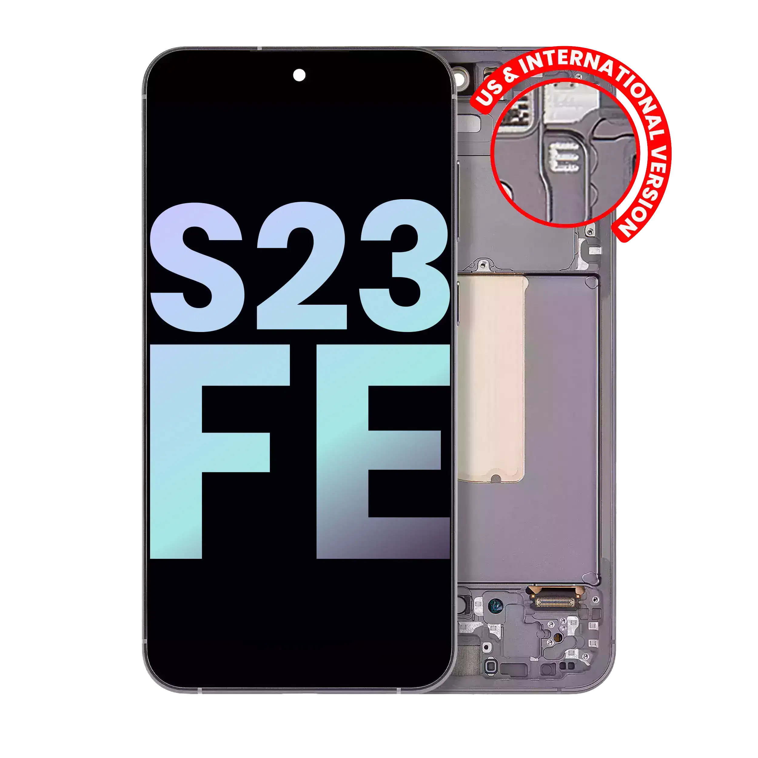 OLED-Display mit Rahmen Samsung Galaxy S23 FE Service Pack Graphite