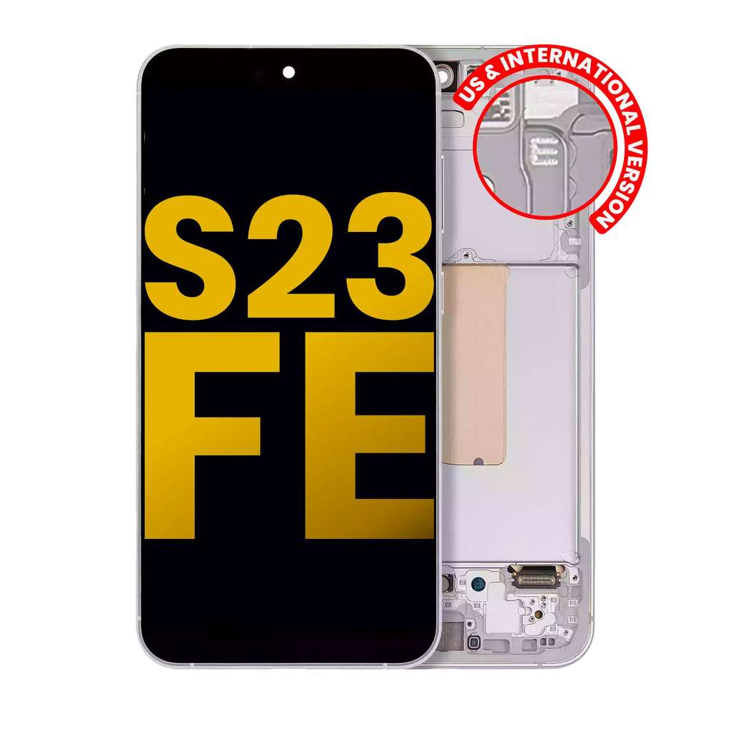OLED-Display mit Rahmen für Samsung Galaxy S23 FE Refurbished