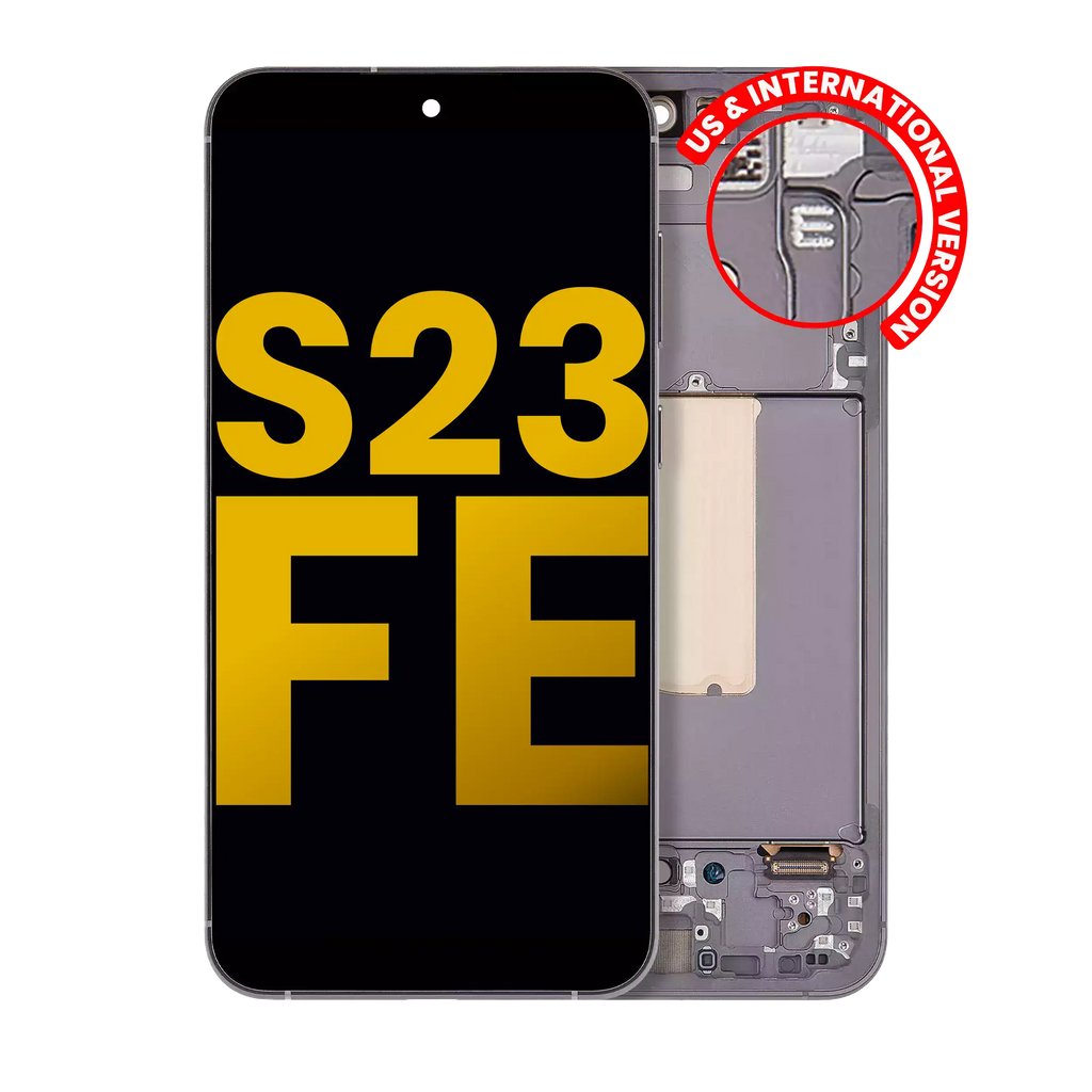 OLED-Display mit Rahmen für Samsung Galaxy S23 FE 5G Graphite Refurbished