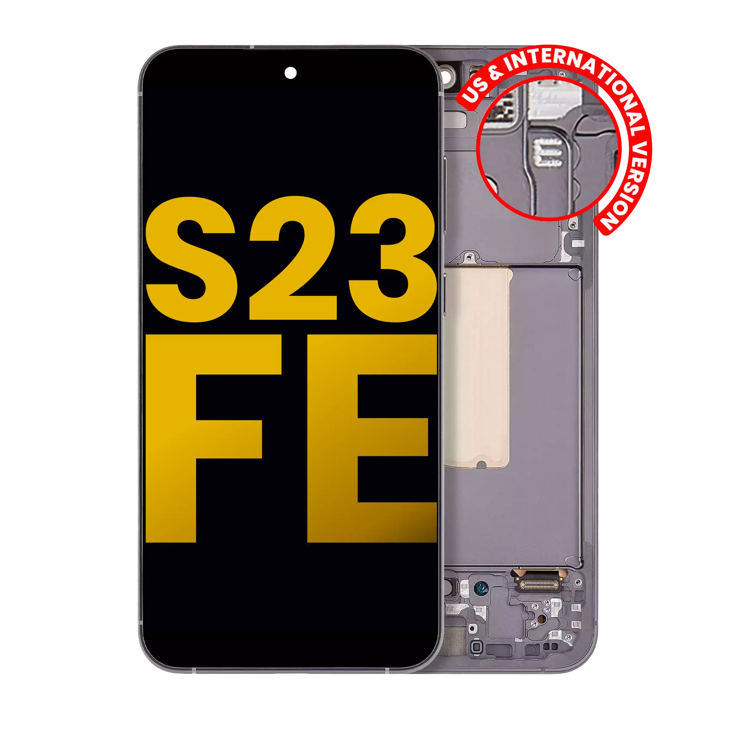 OLED-Display mit Rahmen für Samsung Galaxy S23 FE 5G Graphite Refurbished
