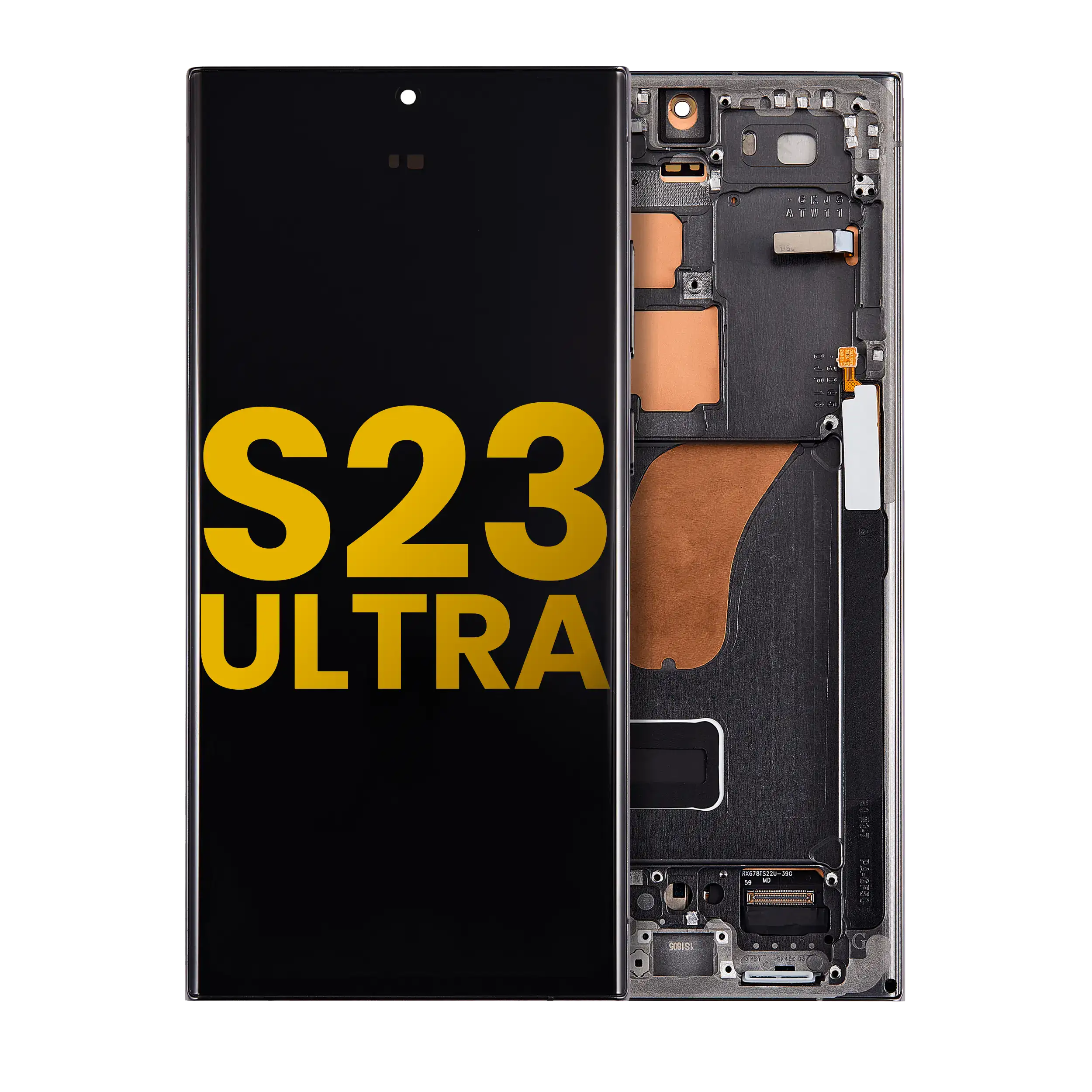 OLED-Display mit Rahmen für Samsung Galaxy S23 Ultra 5G (US & International) (Assembled) (Graphite)