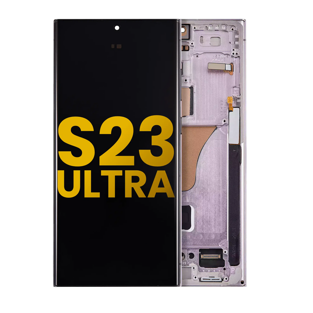 OLED-Display mit Rahmen für Samsung Galaxy S23 Ultra 5G (US & International) (Assembled) (Lavender)
