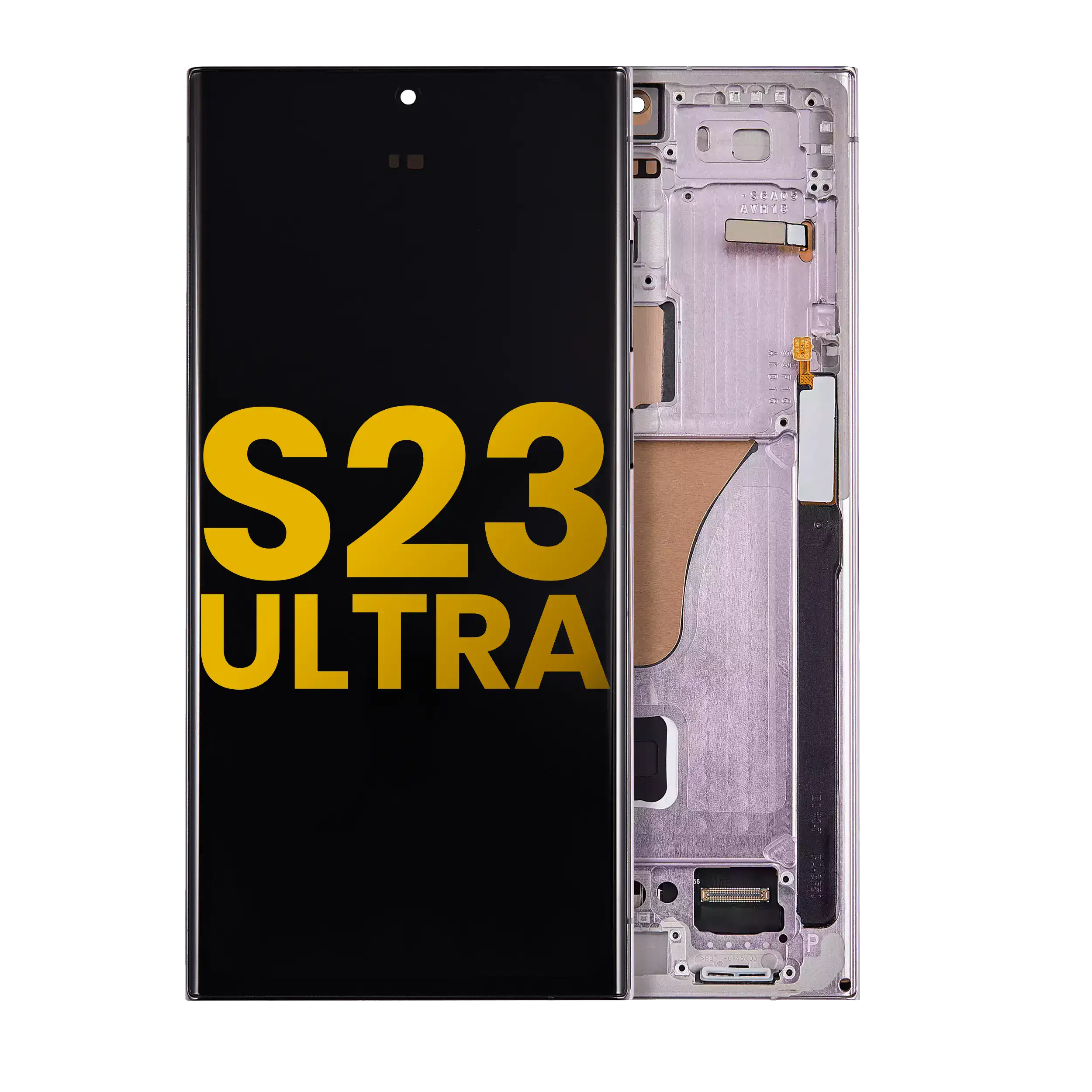 OLED-Display mit Rahmen für Samsung Galaxy S23 Ultra 5G (US & International) (Assembled) (Lavender)